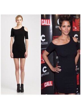Helmut Lang Gala Knit Black Cutout Dress Women's Medium